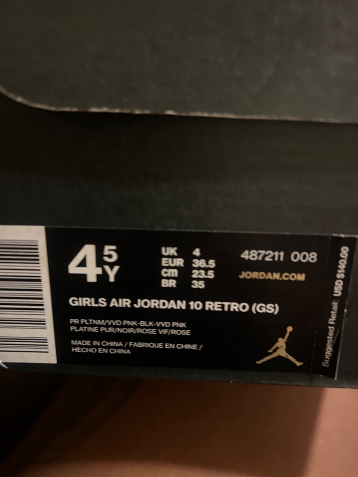 sneakers Jordan’s girl air 10 retro in mint condition  size 4.5 y-image