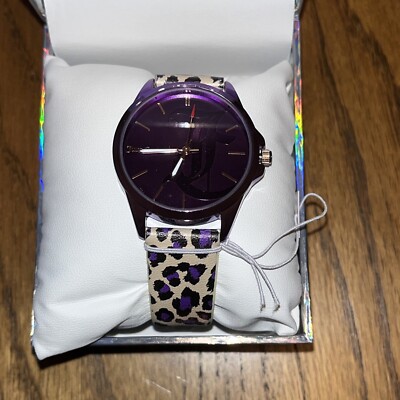 Juicy Couture Black Label Purple Leopard Watch NWT | eBay display picture 1