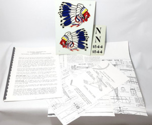 VK Model Nieuport 17 Building Manual & Parts Listing 9 Page,  Stickers, Pictures
