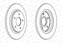 2X Ferodo DDF1808C Bremsscheibe FüR Chrysler Dodge Passend FüR Fiat