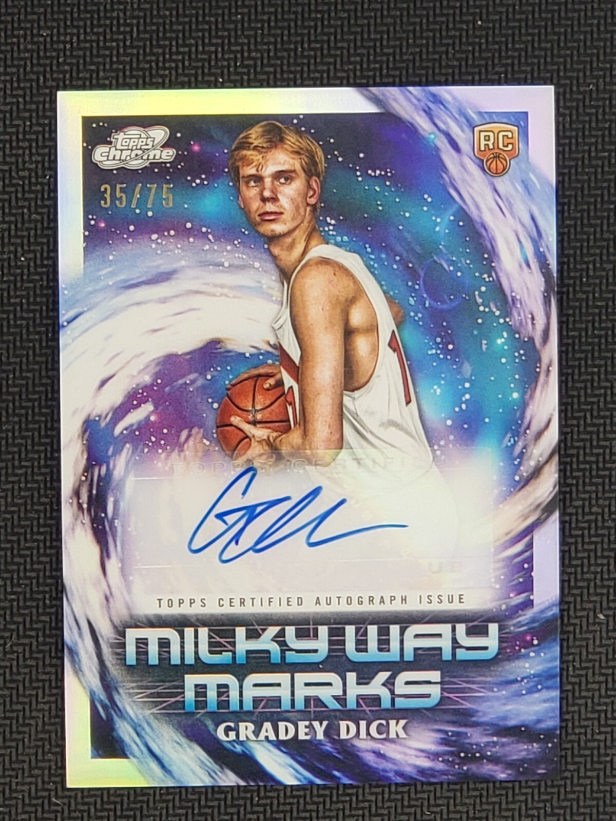 2023-24 Topps Chrome Cosmic Gradey Dick Milky Way Marks Auto Autograph RC /75