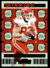 2022 Contenders Travis Kelce Kansas City Chiefs WINNING TICKET WT-TKE Green Foil