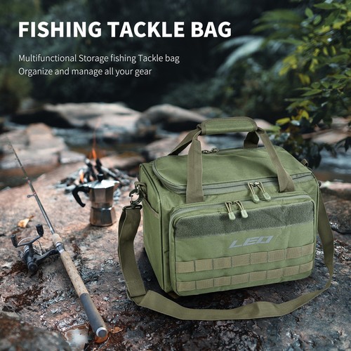 Fishing Tackle Box Bag With Multiple Organized Storage Pockets BE Square Box - Picture 6 of 14