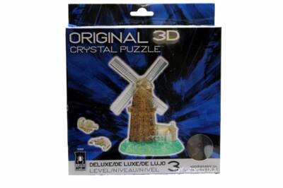 Bepuzzled Deluxe 3D Crystal Jigsaw Puzzle Windmill