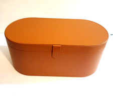 DYSON Airwrap Styler  Attachments Tan Leather Storage Case Box Only EUC