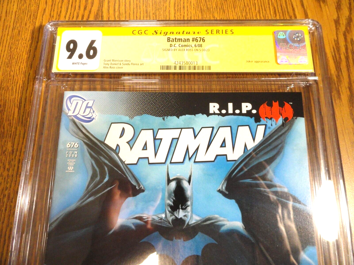 Batman #676 Rare Alex Ross Signature CGC 9.6 NM+ SS Joker Morrison