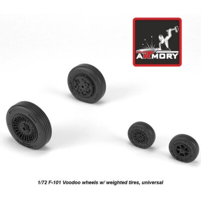 Armory AR AW72320 Scale 1/72 F104A/C Starfighter wheels, w/ optional nose wheels