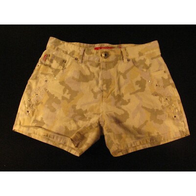 BONGO Womens Shorts 18 1/2 Plus Stretch Relaxed Fit Camo