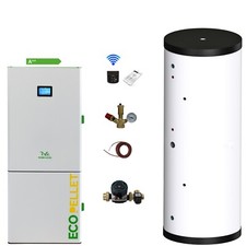 Ecopellet 18 Kw External Thread + Buffer 800 L + Accessory Set, Pellet Heating