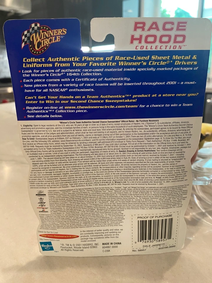 Collezione Cappuccio Winner's Circle Race UPS Dale Jarrett #88 Ford Taurus - Immagine 2 di 2