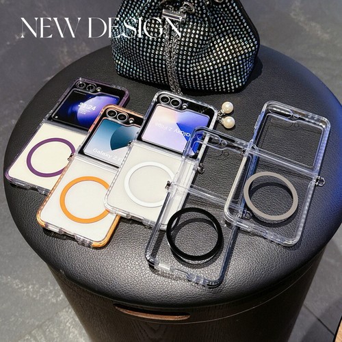 Case For Samsung Galaxy Z Flip6 Flip5 Flip4 Flip3 Shockproof Magnetic TPU Cover - Foto 16 di 21