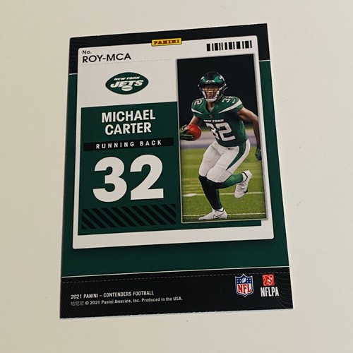2021 Panini Contenders - Rookie of the Year -Michael Carter - Football Card - Picture 2 of 2