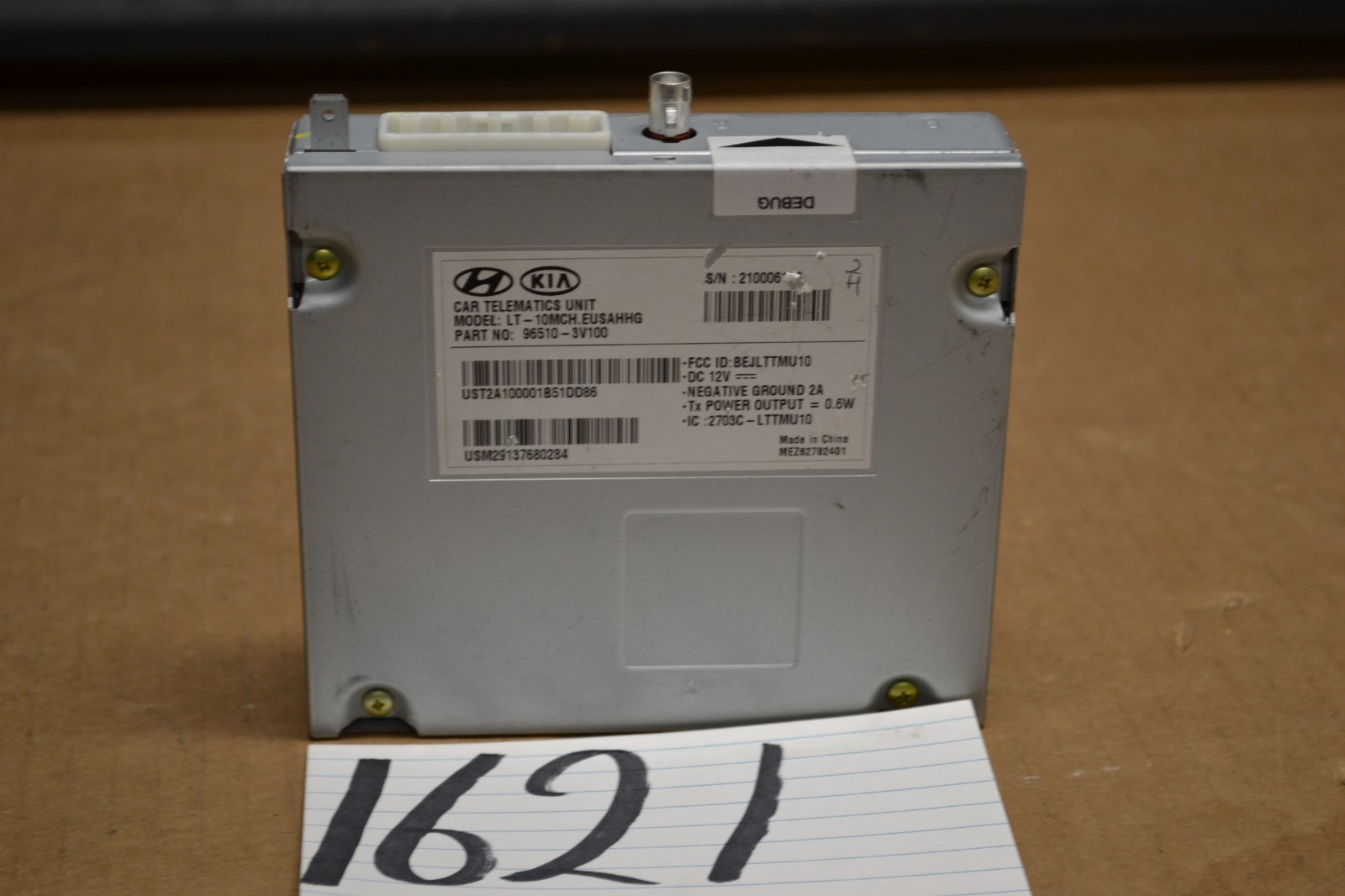 2012 Hyundai Azera Telematics Control Module Computer #1621-MOD 