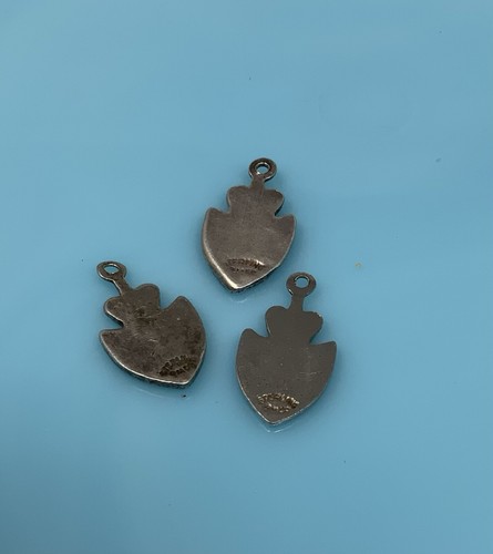 3 Charm Vintage Argento Sterling Smaltato Cascate del Niagara Scudo da Viaggio Canada - Foto 5 di 6