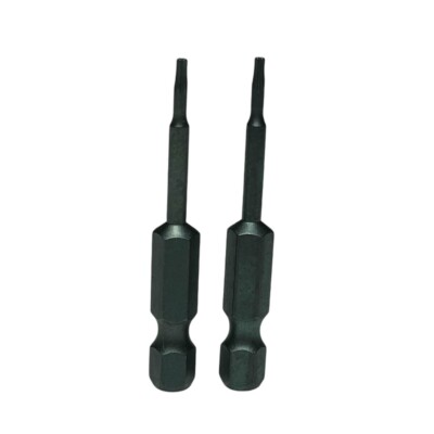 2 Pcs T6 Torx Screwdriver Magnetic Bit 1/4  Drive 50mm Length With Security Hole