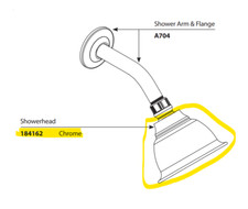 Moen 184162 Adler Showerhead Kit Only for 3-Handle Tub  Shower Valve in Chrome