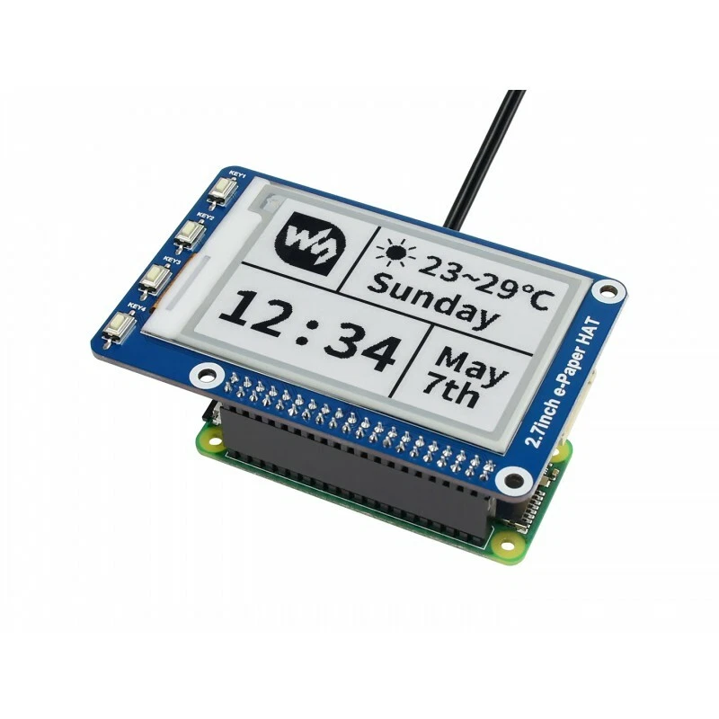 2.7inch e-Paper HAT 264x176 E-Ink Display HAT SPI for Raspberry Pi Jetson Nano - Image 3 of 4