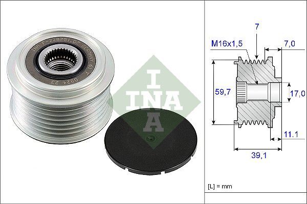 Schaeffler INA 535 0053 10 Generatorfreilauf Passend FüR Nissan Opel Renault-image