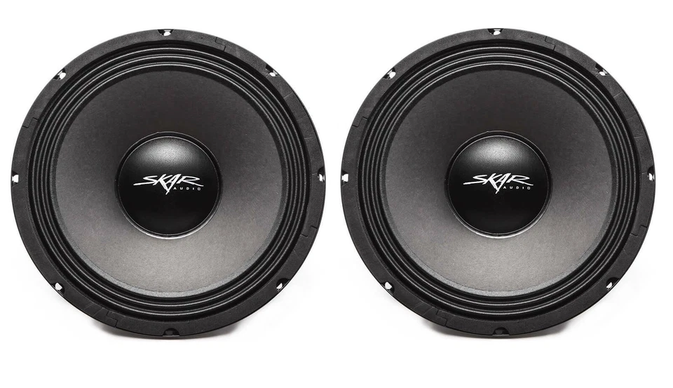 (2) 全新 SKAR 音频 FSX10-8 10 英寸 8 盎司 400 瓦 MAX 汽车专业音频扬声器-一对 — 第 2/4 张图片