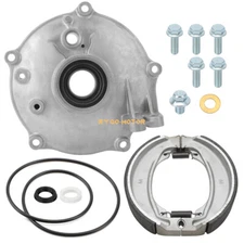 For 1997-2024 Honda Recon 250 TRX250 Rear Brake Backing Plate Panel & Shoes Kit