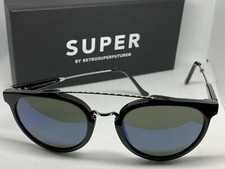 RetroSuperFuture R20 Giaguaro Black Blue Frame Size 53mm Sunglasses NIB