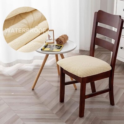 4/6pcs Waterproof Seat Covers for Dining Room Chairs, Stretch