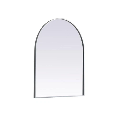 Elegant Decor Ayra 30x36" Arch Modern MDF Wood/Iron Mirror in Silver - Picture 3 of 9