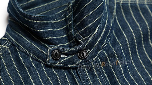 Para hombres Mujeres A Rayas De Colección Ropa de Trabajo Denim Informal Suelta Camisa Abrigo Chaqueta Retro - Imagen 12 de 19