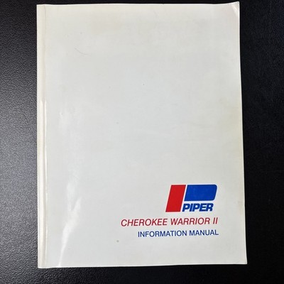 Piper Cherokee Warrior II Information Manual 761-649 Excellent Cond Free Ship