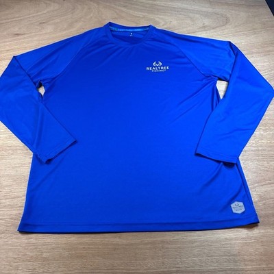 Realtree Fishing Pro Series Shirt Men's XL Blue Long Sleeve Performance Tee