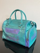 Borsone palestra Puma Holdall vintage metallizzato verde acqua e viola raro anni 80/90