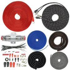 Connected 8 Gauge Amp Kit Amplifier Install Wiring Complete 8 Ga Wire