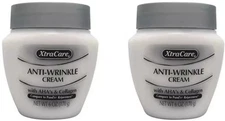 2 PACK COMBO XtraCare Anti Wrinkle Cream AHA’s & Collagen 6 oz Each Firming