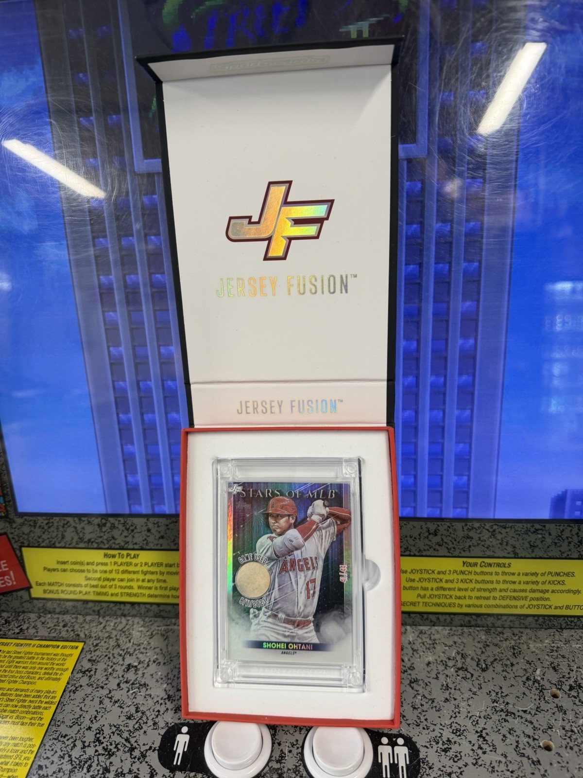 2022 Topps Shohei Ohtani Stars of MLB #SMLB-24 Jersey Fusion Game Used Ball /44 view 15