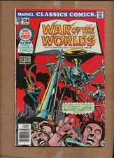 MARVEL CLASSICS COMICS #14  WAR  OF  THE WORLDS  ADAPATION  NEWSSTAND UPC CODE