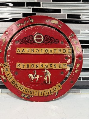 1916 Cress Educational Board Alphabet Arithmetic Teaching Board Antique School