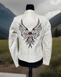 Harley Davidson Womens White Leather Jacket | eBay