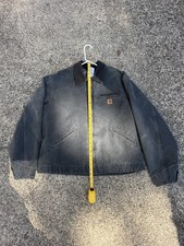 2008 Carhartt J97 Detroit Jacket XL Tall XLT Black Faded Blanket Lined Vintage