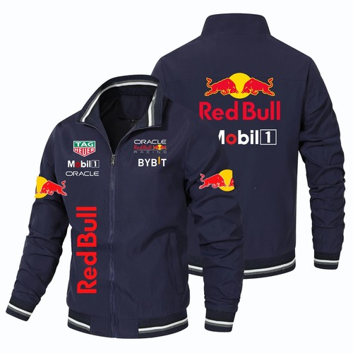 Retro Style Red Bull Motorcycle Jacket Racing Jacket Windbreaker Outdoor Sports - Picture 8 of 16