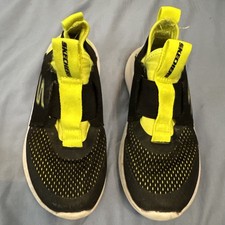 Size 1 Skechers Toddler Boys Skech Fast slip ons Sneakers black/lime green