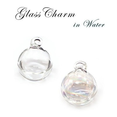 Glass Dome Charm 32mm Water-Filled (Two Colors)