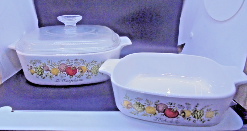 Corning Ware Casserole 2qt w/Lid & 1qt