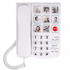 Corded Landline Phone for Seniors Amplified Picture Memory OneTouch Dial
