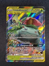 Celebi & Venusaur GX 1/181 Team Up Holo Sun & Moon Pokemon BM on eBay