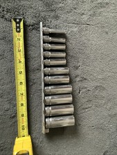 Snap On 3/8” Drive Deep Socket Set, 11pc, Sae, See Desc For Sizes, 6pt..aaa