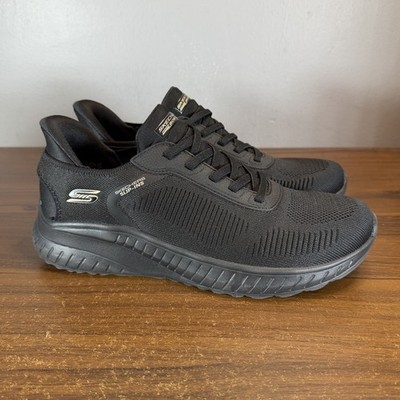 Skechers Shoes Womens 9 Black Slip In Bobs Sport Squad Chaos Sneakers