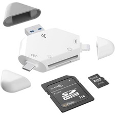 SD-Kartenleser, 3-in-1-Speicherkartenleser für iPhone/iPad, USB-C- und USB-A-...