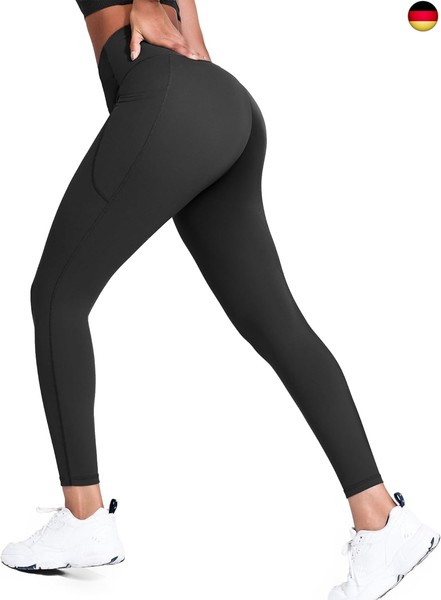 Yogaration Leggings Damen, Sport Leggings Mit Taschen High Waist Leggins-image