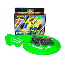 Taylor Cable Spark Plug Wire Set 78551 Spiro Pro 8mm Lime Green 90 Deg. Univer Taylor Cable Spark Plug Wire Set 78551 Spiro Pro 8mm Lime Green 90 Deg. Univer