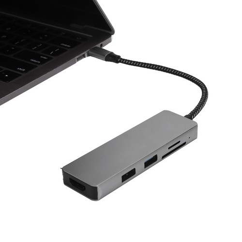 Hub Adapter Card Reader 5 In 1 Type‑C USB 3.0 4K High Definition Multimedia I FY - Zdjęcie 15 z 22